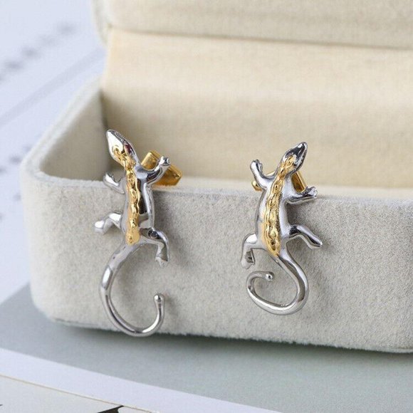 Alexis Bittar Asymmetrical Silver Lizard Earrings - Picture 2 of 5